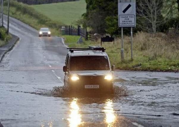 The flood on the Belfast Road in Glenavy