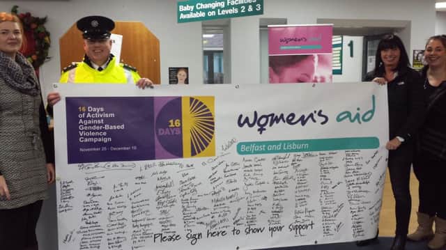 Coming together to raise awareness of violence against women and girls in the Lisburn area.