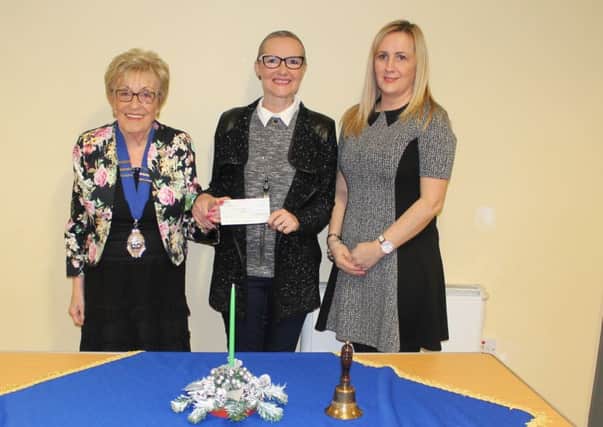 Pictured, from left, at Whitehead Women's Institute's charity evening are Amy McLauglin, Dawn Mc Connell, Hope House and Lesley-Ann Niblock. INCT 50-702-CON