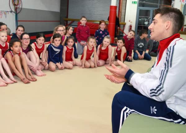 Max Whitlock answers questions from Valdez Gymnastics Club members. INBT 51-833H