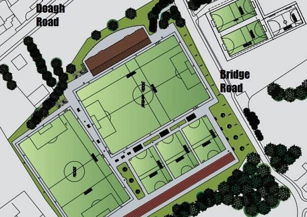 The proposed layout of the new community sports facility at Threemilewater.