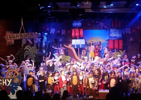 The cast of Pirates of Kingsisland, which played for three sell out shows at the Craic Theatre in Coalisland. The show was produced by the children, teachers and staff of St John's Primary School