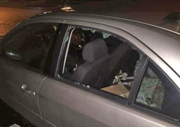 Photographer Matthew Steele from Ballymoney had his car attacked and windows smashed in Great Patrick Street Belfast on Saturday evening