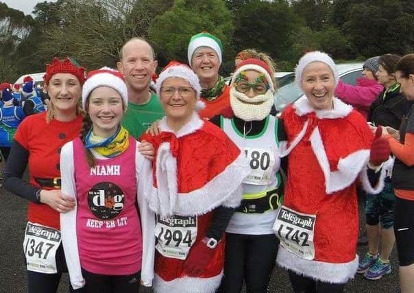 The County Antrim Harriers contingent at the Born 2 Run Tollymore Trail 10k. INLT 51-916-CON