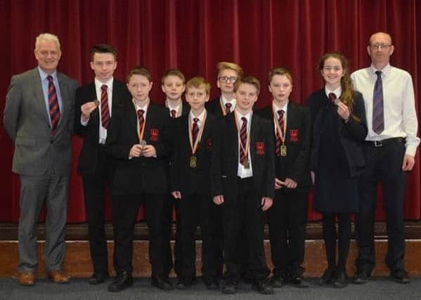 Ballymena Academy pupils who excelled in the recent NEBSSA cross-country championships in Coleraine.