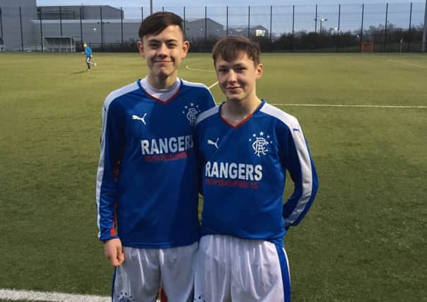 Portadown Youth under 15s' Callum Ferris (left) and George Curran recently took part in trials with Glasgow Rangers.