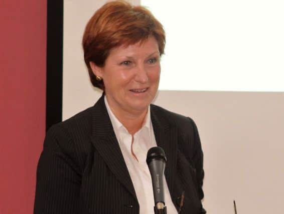 Wilma Erskine, BEM, Chief Executive, Royal Portrush Gof Club,gives her presentation to the Bmoney U3A