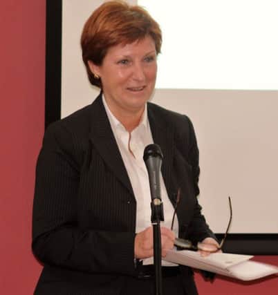 Wilma Erskine, BEM, Chief Executive, Royal Portrush Gof  Club,gives her presentation to the Bmoney U3A