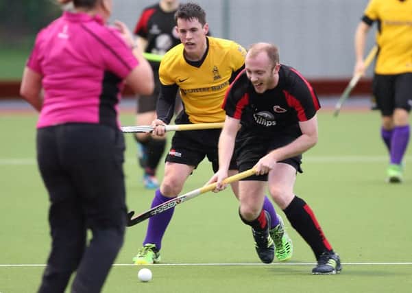 Action from the match between South Antrim and Instonians, at Friends. US1549-532cd  Picture: Cliff Donaldson