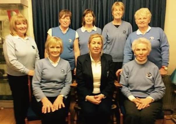 Pictured centre front row is in coming Faughan Valley Ladies Captain 2016 Jackie McNulty; Rosemary O'Donnell (left Vice Captain) and Evelyn Smith (Secretary). Back row left to right: Celine McIvor (2015 Captain); Kathleen Cooke (PRO); Catherine O'Neil (Handicap Secretary); Elizabeth Mullan (Treasure) and Marion Sayers (Competition Secretary).