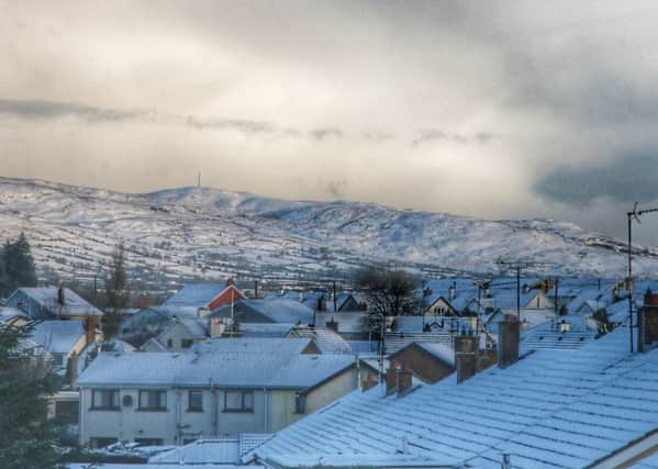Snow capped Sperrin Mountains captured from Cookstown by Johnny Megarry
