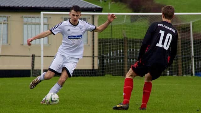 Rathfriland Rangers in action in the Clarence Cup.