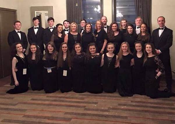 Senior Choir members and teachers from St Patrick's Academy ready to take the stage at New York's Carnegie Hall