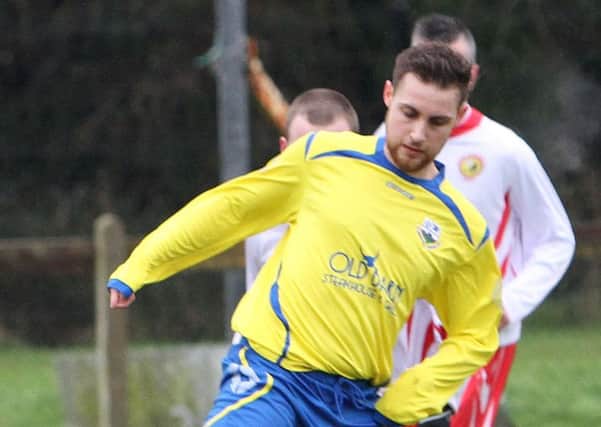 Bobby Sturgeon scored a superb goal for Markethill Swifts in the Alan Wilson Cup exit by Oxford Sunnyside.INPT03-605