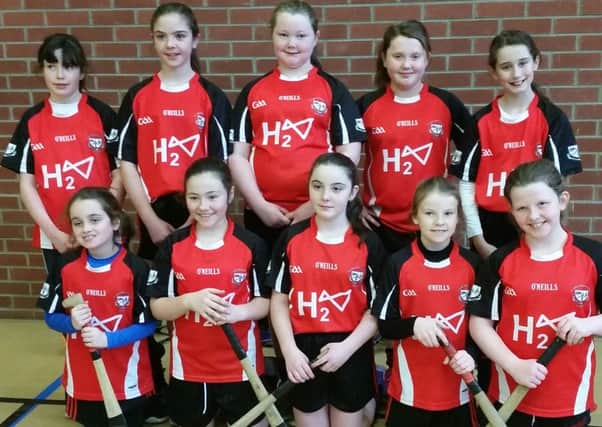 The St John's PS Kingsisland camogie team who missed out on holding on to their title as Tyrone Indoor County Champions in Omagh