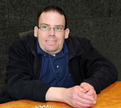 Brian McDowell pictured at the reception desk at Lagan Valley Island in March 2010.