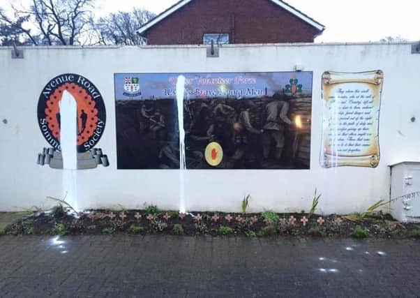 The Somme Memorial Mural on Avenue Road.