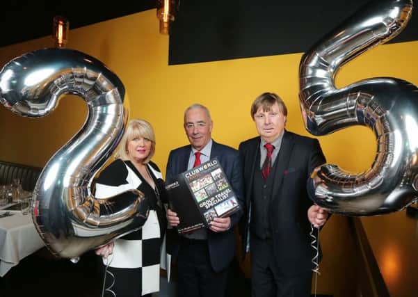 Delia Aston, David McDowell and Stephen Aston from Clubworld Travel mark 25 years for the local travel agent in the tourism industry.  Clubworld Travel was named Travel Agent of the Year 2015 at the Northern Ireland Travel and Tourism Awards and was also named the top agency in Scotland and Northern Ireland 2015 at the recent Travel 2 Awards.