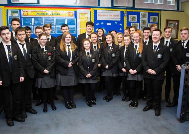 The Year 13 COPE group at Carrickfergus College.  INCT 04-720-CON