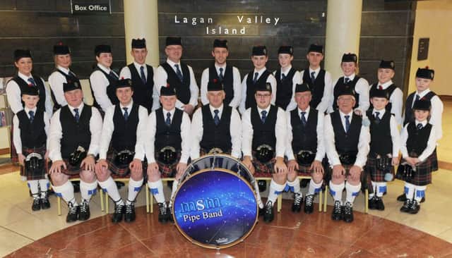 Major Sinclair Memorial Pipe Band pictured at The Grands in Lisburn. INNT 03-500CON Pic by John Kelly