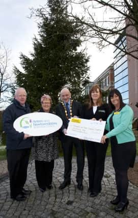 Chairman of Operations Committee, Councillor John Smyth; Vice Chairman of Operations Committee, Councillor Vera McWilliam; Deputy Mayor, Councillor John Blair; Co-owner of Glendale Tree Services, Kirstie Cameron and Friends of the Cancer Centre Fundraising Manager, Claire Hogarth.