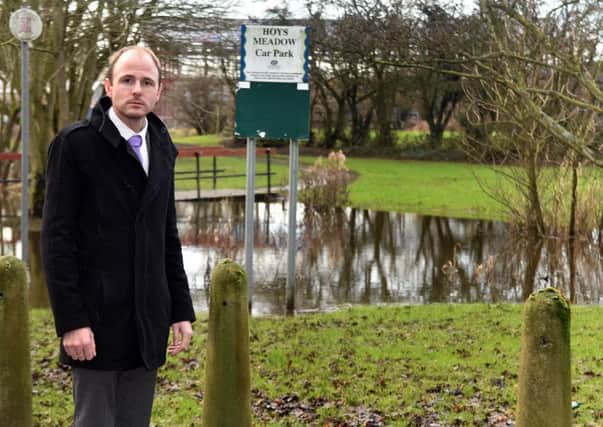 Mayor of Armagh City, Banbridge and Craigavon Borough Council, Councillor Darryn Causby pictured at Hoy's Meadow Park where two teenagers were attacked at the weekend. INPT04-204a.