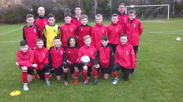 The Banbridge Town Under-13 League Cup team and management that are set to face Armagh in the final next Saturday are:
Back left to right - Michael Wood, Tony McCreanor, Kieran Doran-Gartland, Sam Johnston, Niall McCreanor, Ryan Hickey, Scott Thornton, Jake McCreanor, Anthony Blackburn, Jamie Gibson
Front left to right; Ben McCandless, Dawson Patterson, Harry Murray, Rio Blackburn, Alex Convery, Josh Davison, Ryan Morgan.
Missing from from photo: Josh Magill, Daniel McGivern and Peter McIlwaine; Coach.
