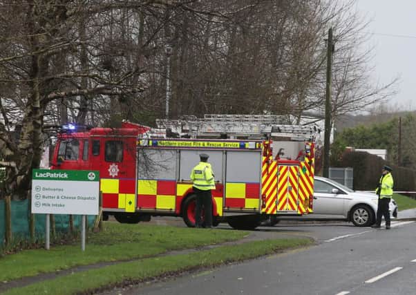 Emergency services at the scene at Ballyrashane Creamery