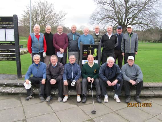 A group of Lisburn Seniors all set to go on their outing on Monday.