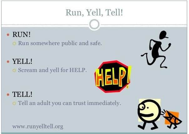 Run; Yell;Tell