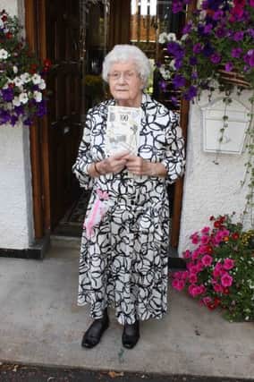 Mollie Holmes pictured on her 100th birthday.