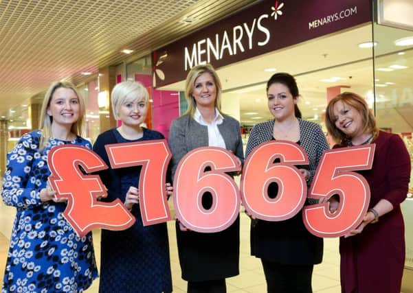 Generous customers and staff in Lisburn have helped local fashion retailers Menarys and Tempest raise a fantastic Â£7,665 for Northern Irelands leading local charity Action Cancer in their latest fundraising drive.