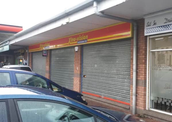 The shutters were down at Larne Xtra-vision store following the liquidation announcement. INLT 05-801CON