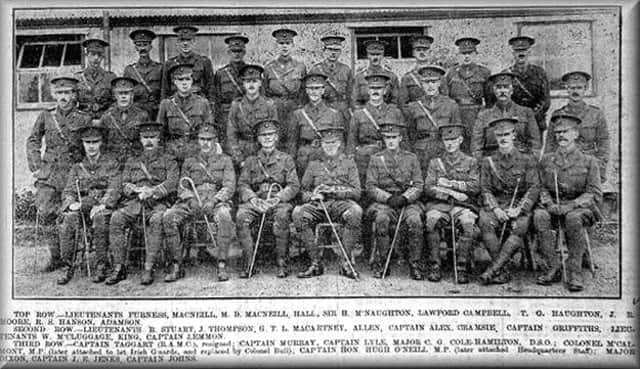 The original officers of the 12th Royal Irish Rifles
