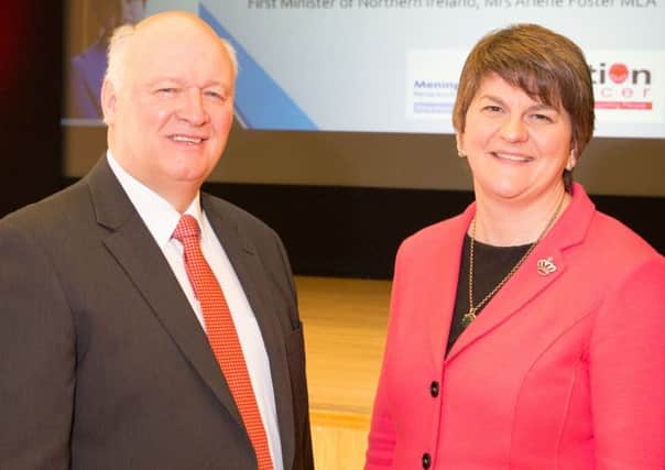 Upper Bann MP David Simpson with First Minister Arlene Foster. INPT05-012