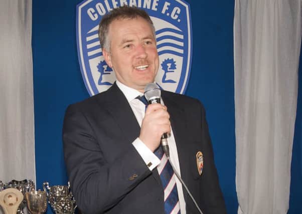 Coleraine F.C. Chairman Colin McKendry.    Â©Derek Simpson