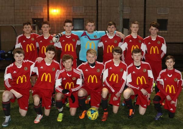 Carniny Youth Under 17 who played Cookstown at Ballymena Showgrounds 3G pitch on Friday evening. INBT 04-173CS