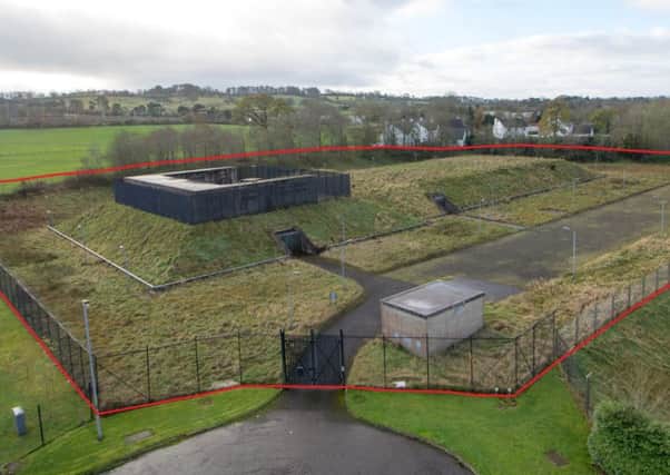 The bunker sits on a 3.74-acre site in an industrial estate outside Ballymena