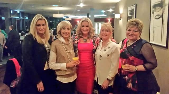 Louise Peacock (second from left) withJoanne Dobson MLA  (centre) and other friends at an Action Cancer event - one of many she supported in the Banbridge area and beyond.