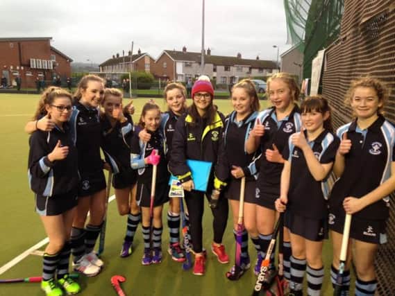 The Dromore Ladies Hockey Club Under 13 A team, who won three of their games at the Mossley tournament.