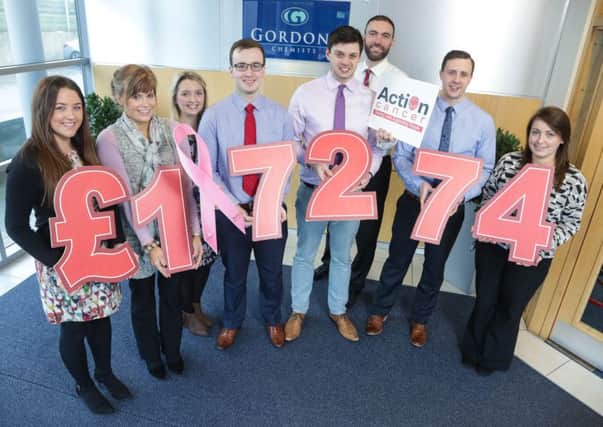 The latest pink fundraising drive from Gordons Chemists in Banbridge helped smash through the Â£200K mark for Action Cancer. The partnership between Action Cancer and Gordons Chemists raised Â£17,274.