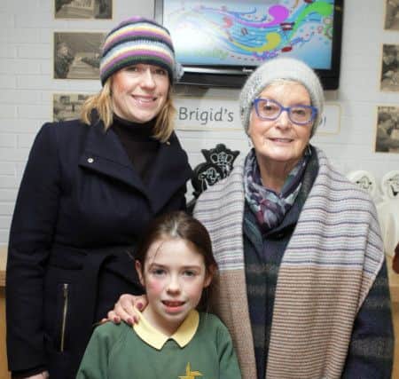 TOGETHER. Dara Kealey with her Mum Donna-Marie and Granny Anne Phillips on Monday.INBM6-16 002SC.