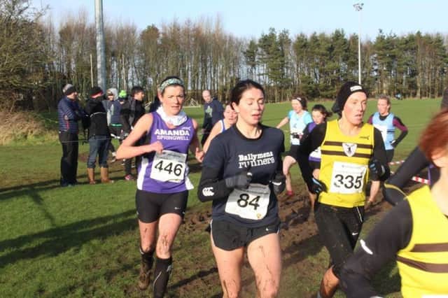 Amanda Connell in action at the N.I.& Ulster XC races. (picture courtesy of Ballymena Runners)
