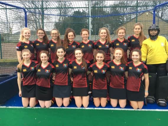 Banbridge Academy show off their new kit for the semi-final against Sullivan.