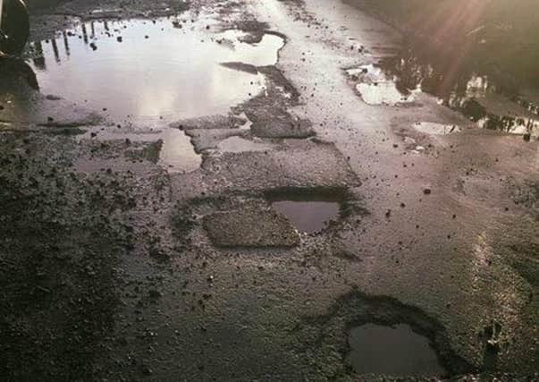 The Limehill Road in Pomeroy lay in this condition for three months despite 17 complaints from locals