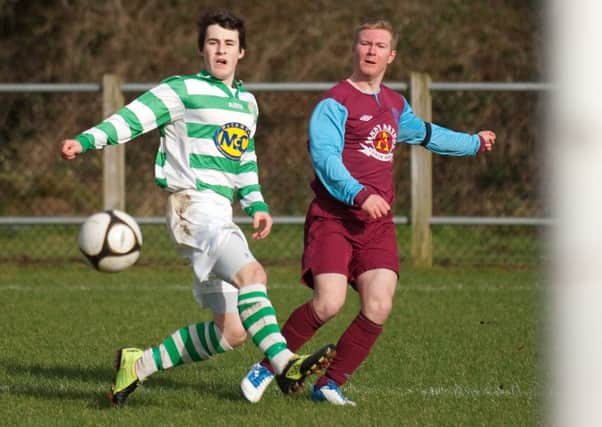 Striker Nathan Robinson helped himself to a hat-trick in Newbuildings Uniteds win over Ardstraw.
