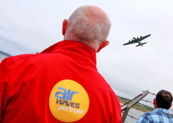 Kevin Scott / Presseye

Sunday 6th September 2015, Portrush , Northern Ireland - Airwaves Portrush 2015 Day 2 

The B17g - Memphis Belle perform at this weekendÃ¢Â¬"s Air Waves Portrush. Organised by Causeway Coast and Glens Borough Council, over 100,000 spectators are expected to descend upon PortrushÃ¢Â¬"s eastern shoreline for two days of thrilling flying displays by some of the worldÃ¢Â¬"s most famous aviation attractions.


Picture - Kevin Scott / Presseye