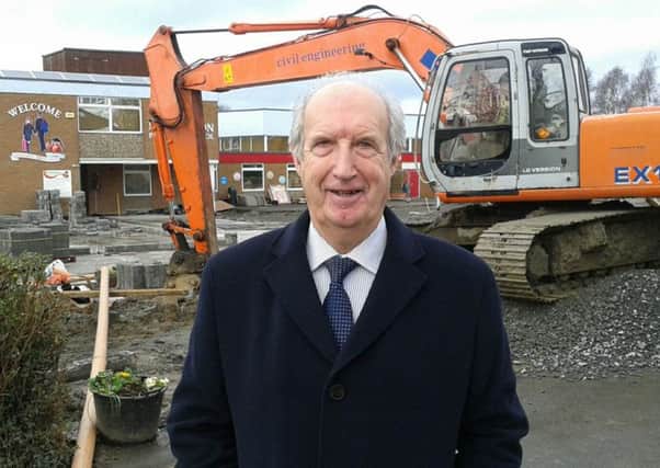 Arnold Hatch as work gets started at Millington Primary School.