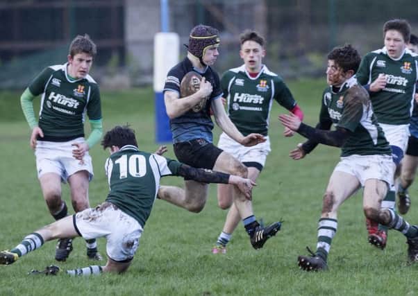 Chris Thornbury on the move during Portadown College's Medallion Plate success.