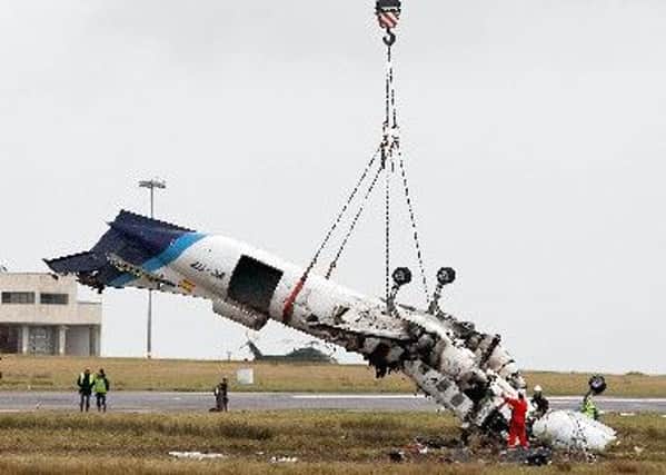 Wreckage of the Cork air crash wreckage.